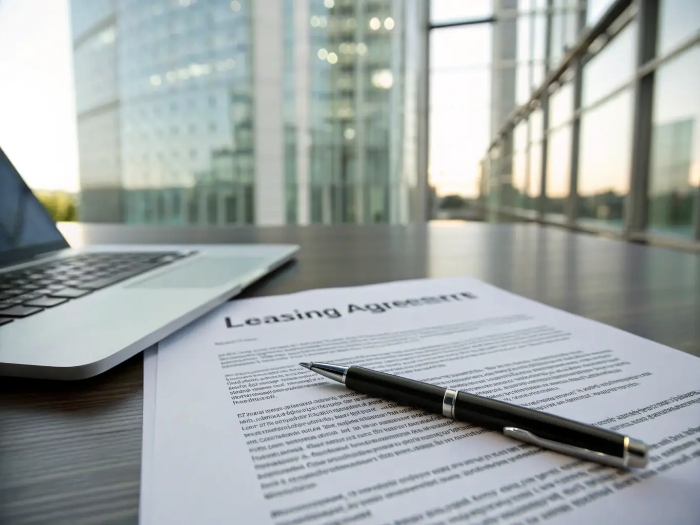 A close-up of a legal document being reviewed, highlighting the importance of precise lease negotiation.